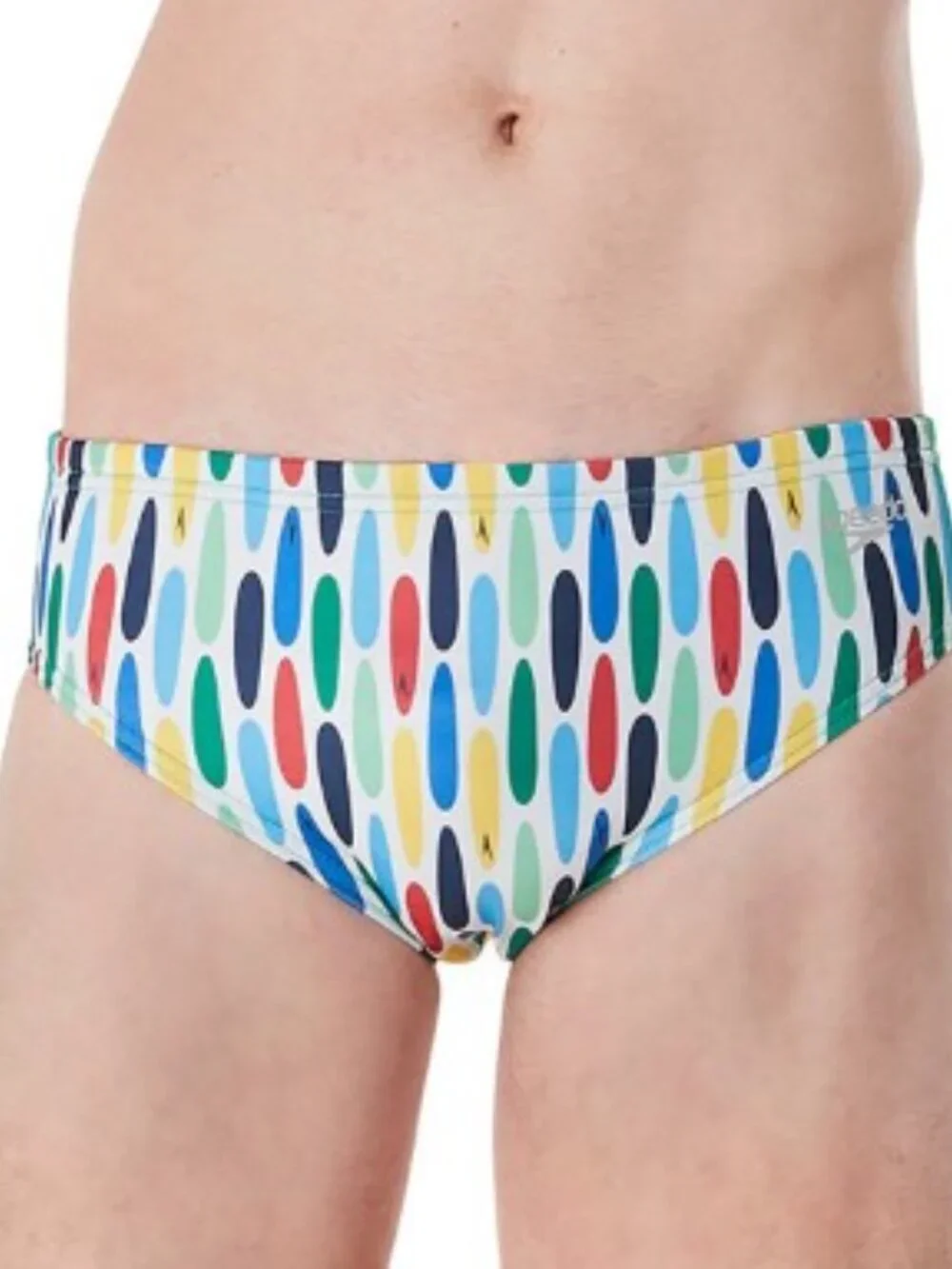 Speedo Endurance racer swimming brief shorts rainbow swim Eco Surf men new 30